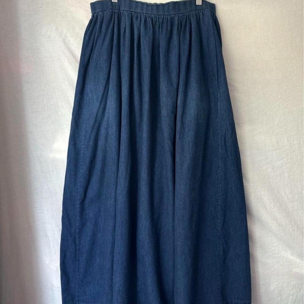 Vintage denim maxi skirt